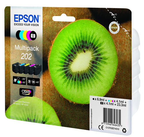 Epson Kiwi Multipack 5-colours 202 Claria Premium Ink Epson Kiwi Multipack 5-colours 202 Claria Premium Ink